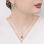نیم ست جواهری زنانه نقره مدل NI R47