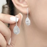 نیم ست نقره زنانه جواهری مجلسی مدل NI S3