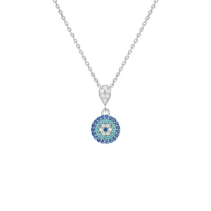 مدال نقره زنانه چشم نظر مدل MIH B45