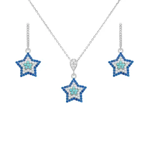 نیم ست نقره زنانه چشم نظر مدل NIH B23