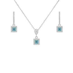 نیم ست نقره زنانه چشم نظر مدل NIH B26