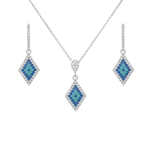 نیم ست نقره زنانه چشم نظر مدل NIH B27