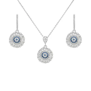 نیم ست نقره زنانه چشم نظر مدل NIH S9